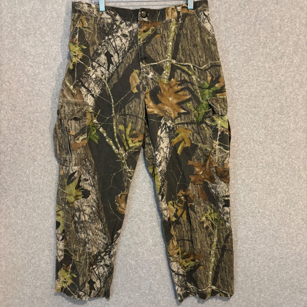 X System Mossy Oak‎ Breakup Men's Medium Denim Camo Pants Cargo Hunting Field